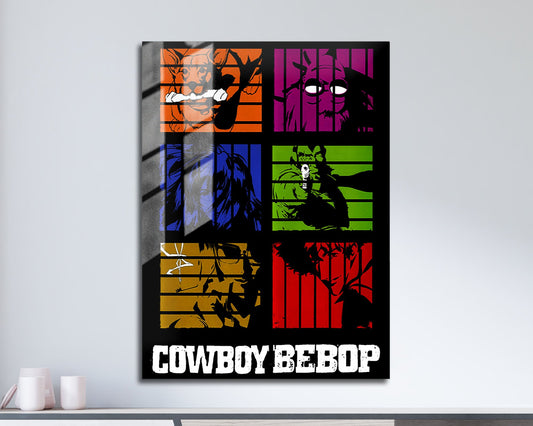 Anime Town Creations Metal Poster Cowboy Bebop Minimalist 5" x 7" Home Goods - Anime Cowboy Bepop Metal Poster