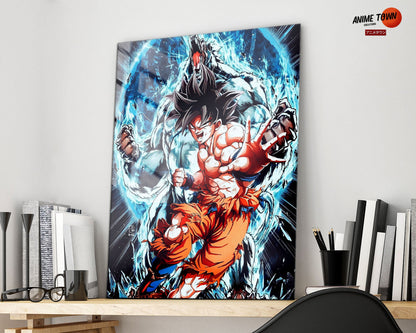 Anime Town Creations Metal Poster Dragon Ball Goku Inner Beast 11" x 17" Home Goods - Anime Dragon Ball Metal Poster