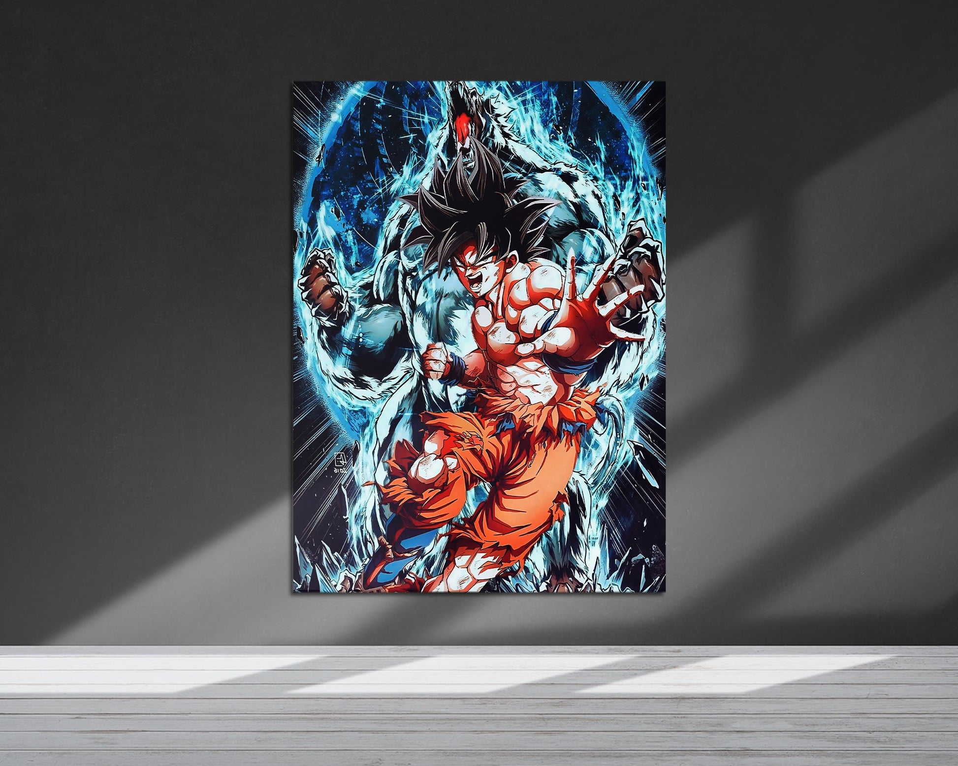 Anime Town Creations Metal Poster Dragon Ball Goku Inner Beast 24" x 36" Home Goods - Anime Dragon Ball Metal Poster