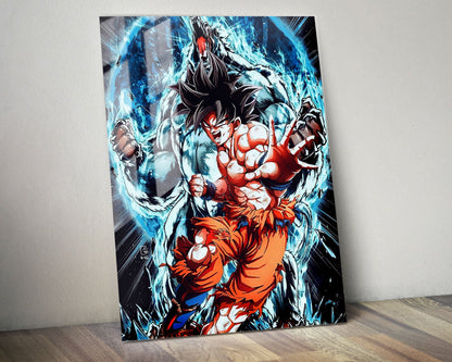 Anime Town Creations Metal Poster Dragon Ball Goku Inner Beast 24" x 36" Home Goods - Anime Dragon Ball Metal Poster