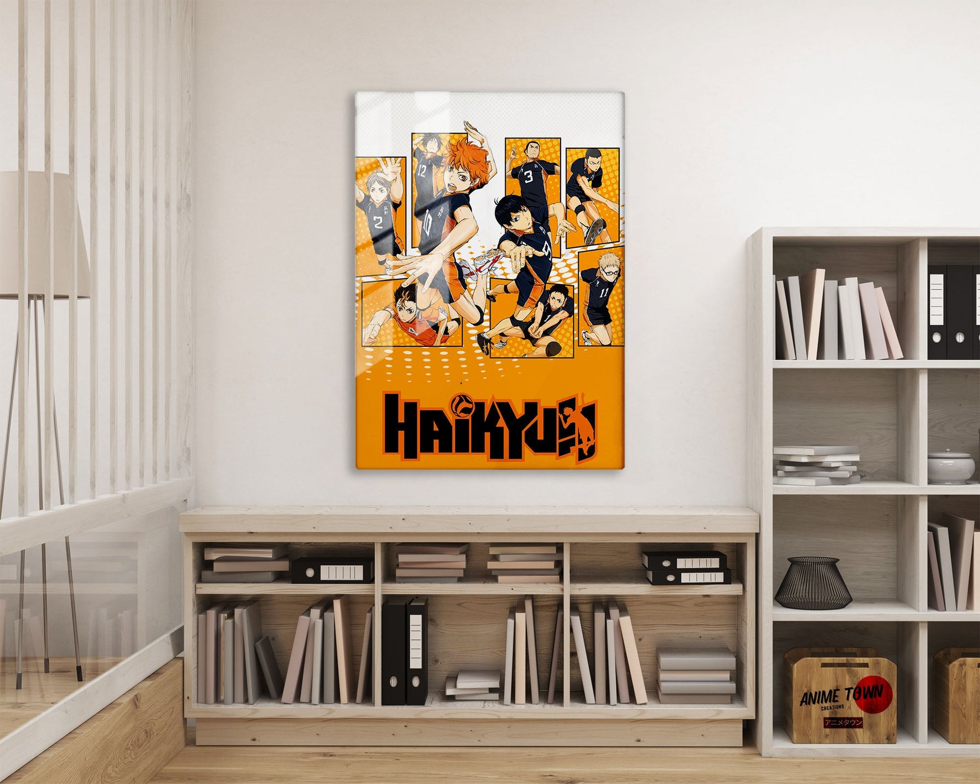 Anime Town Creations Metal Poster Haikyuu Minimalist Orange 11" x 17" Home Goods - Anime Haikyuu Metal Poster