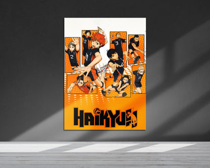 Anime Town Creations Metal Poster Haikyuu Minimalist Orange 24" x 36" Home Goods - Anime Haikyuu Metal Poster
