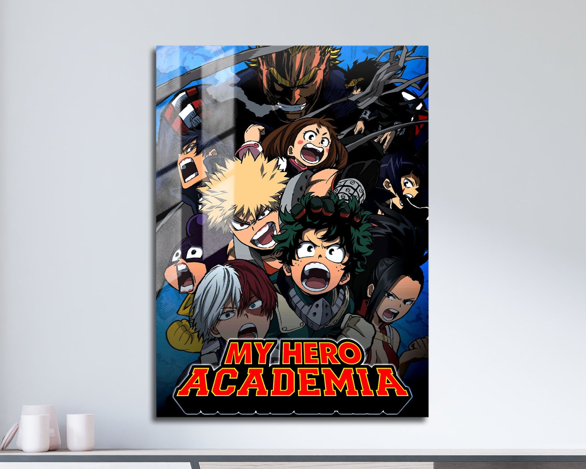 Anime Town Creations Metal Poster My Hero Academia Blue 5" x 7" Home Goods - Anime My Hero Academia Metal Poster