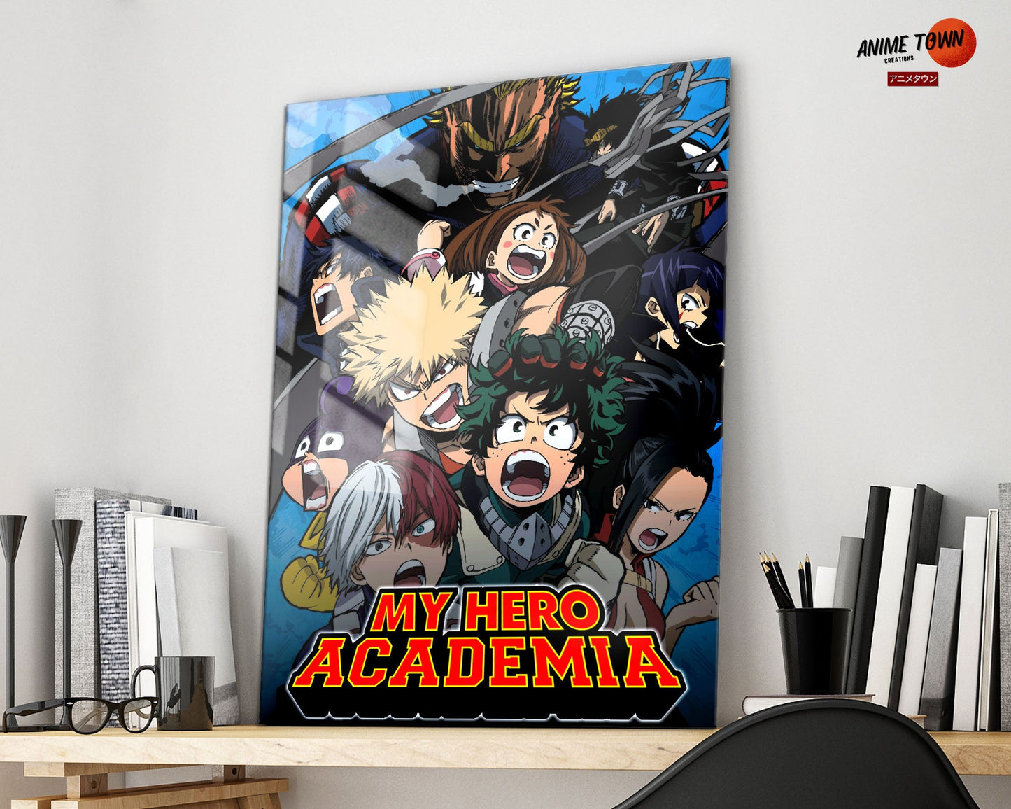 Anime Town Creations Metal Poster My Hero Academia Blue 11" x 17" Home Goods - Anime My Hero Academia Metal Poster