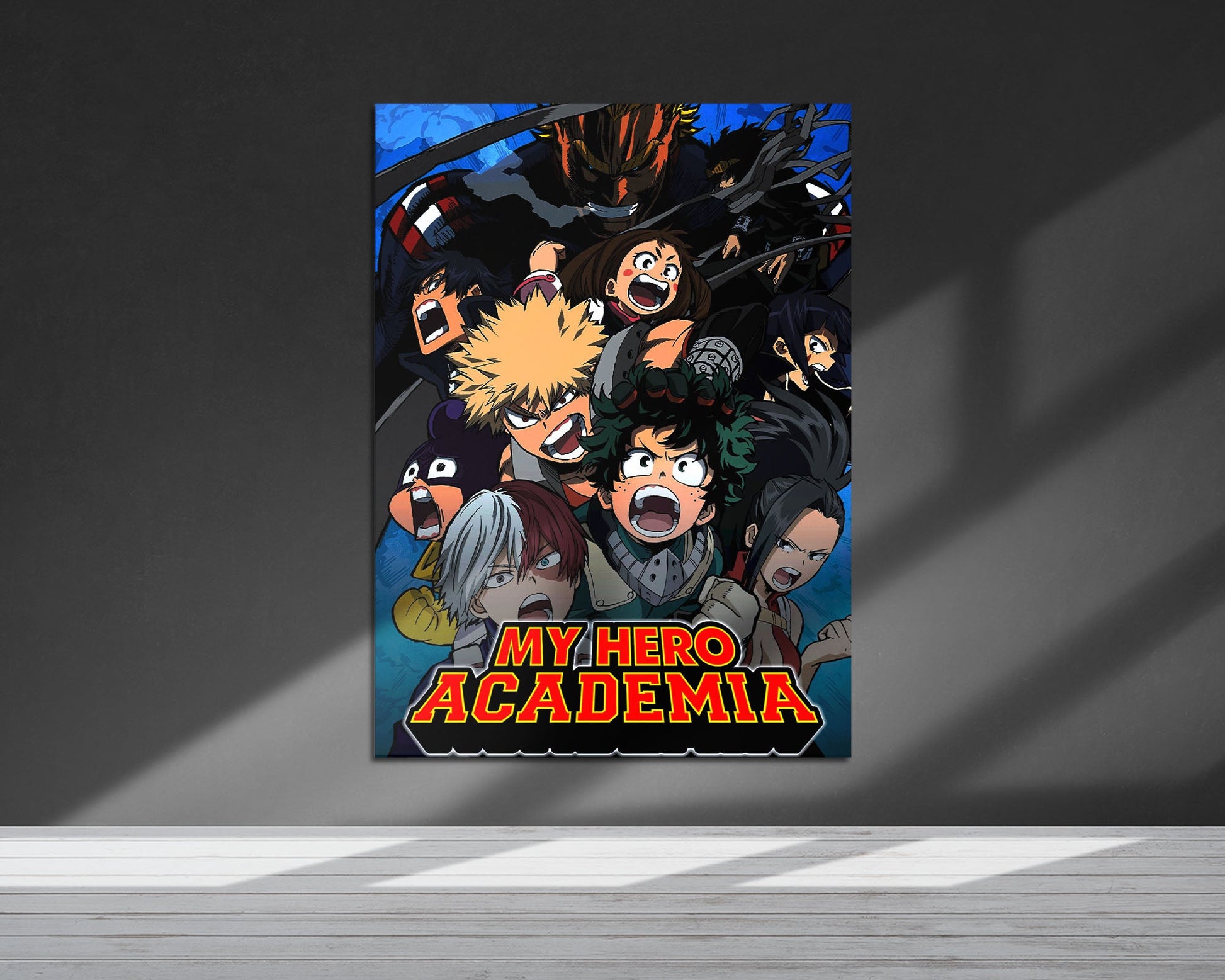 Anime Town Creations Metal Poster My Hero Academia Blue 24" x 36" Home Goods - Anime My Hero Academia Metal Poster