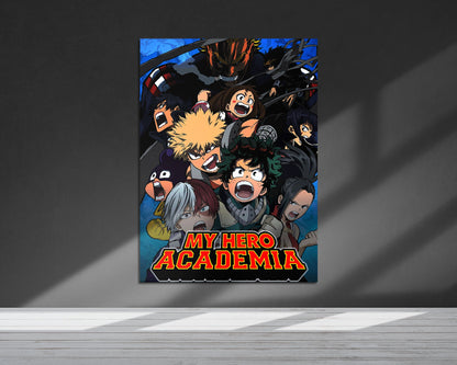 Anime Town Creations Metal Poster My Hero Academia Blue 24" x 36" Home Goods - Anime My Hero Academia Metal Poster
