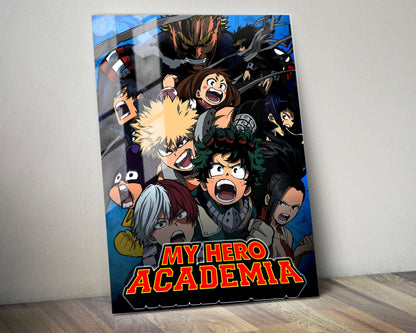 Anime Town Creations Metal Poster My Hero Academia Blue 24" x 36" Home Goods - Anime My Hero Academia Metal Poster