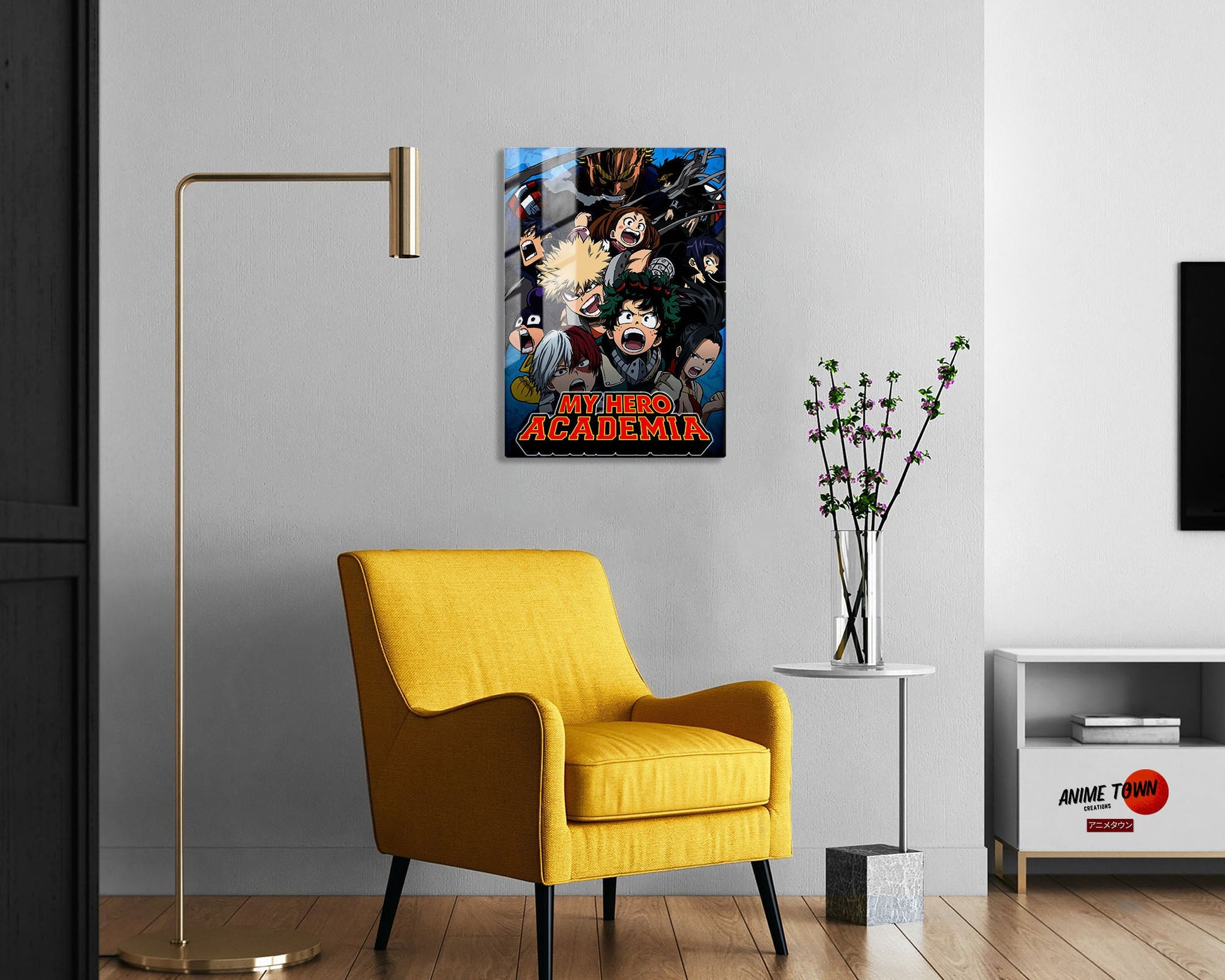 Anime Town Creations Metal Poster My Hero Academia Blue 24" x 36" Home Goods - Anime My Hero Academia Metal Poster