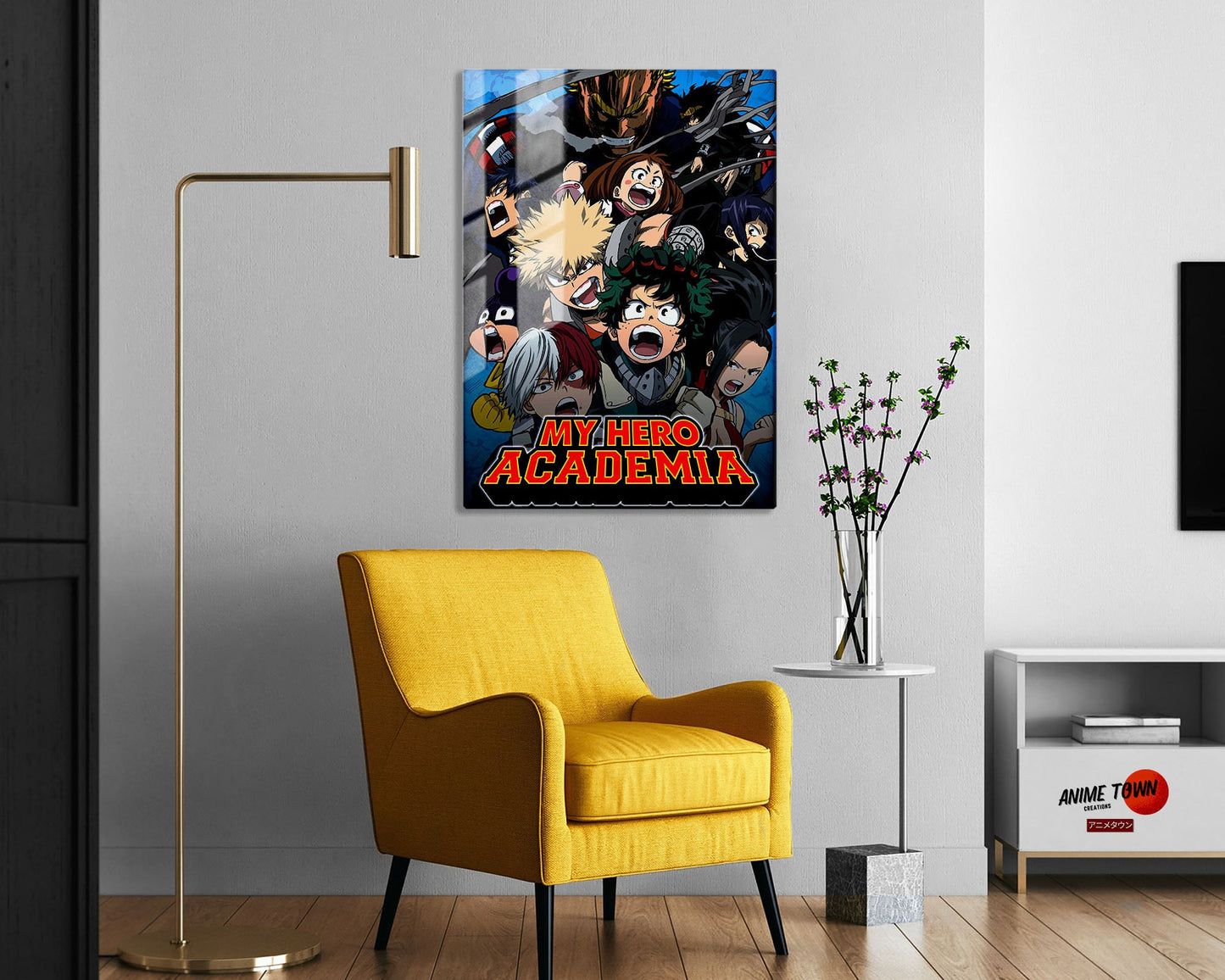 Anime Town Creations Metal Poster My Hero Academia Blue 24" x 36" Home Goods - Anime My Hero Academia Metal Poster