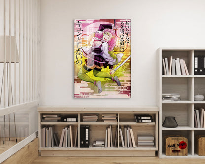 Anime Town Creations Metal Poster Demon Slayer Mitsuri Kanroji Feature 16" x 24" Home Goods - Anime Demon Slayer Metal Poster