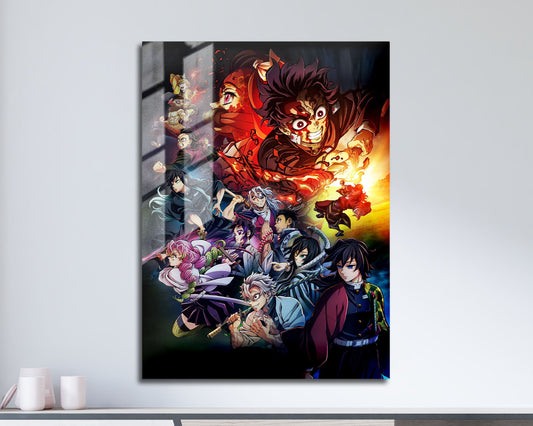 Anime Town Creations Metal Poster Demon Slayer Hashira Training Arc 11" x 17" Home Goods - Anime Demon Slayer Metal Poster