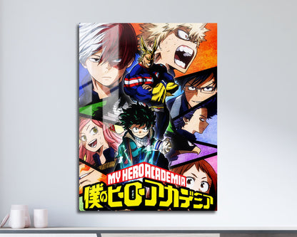 Anime Town Creations Metal Poster My Hero Academia Panels 11" x 17" Home Goods - Anime My Hero Academia Metal Poster