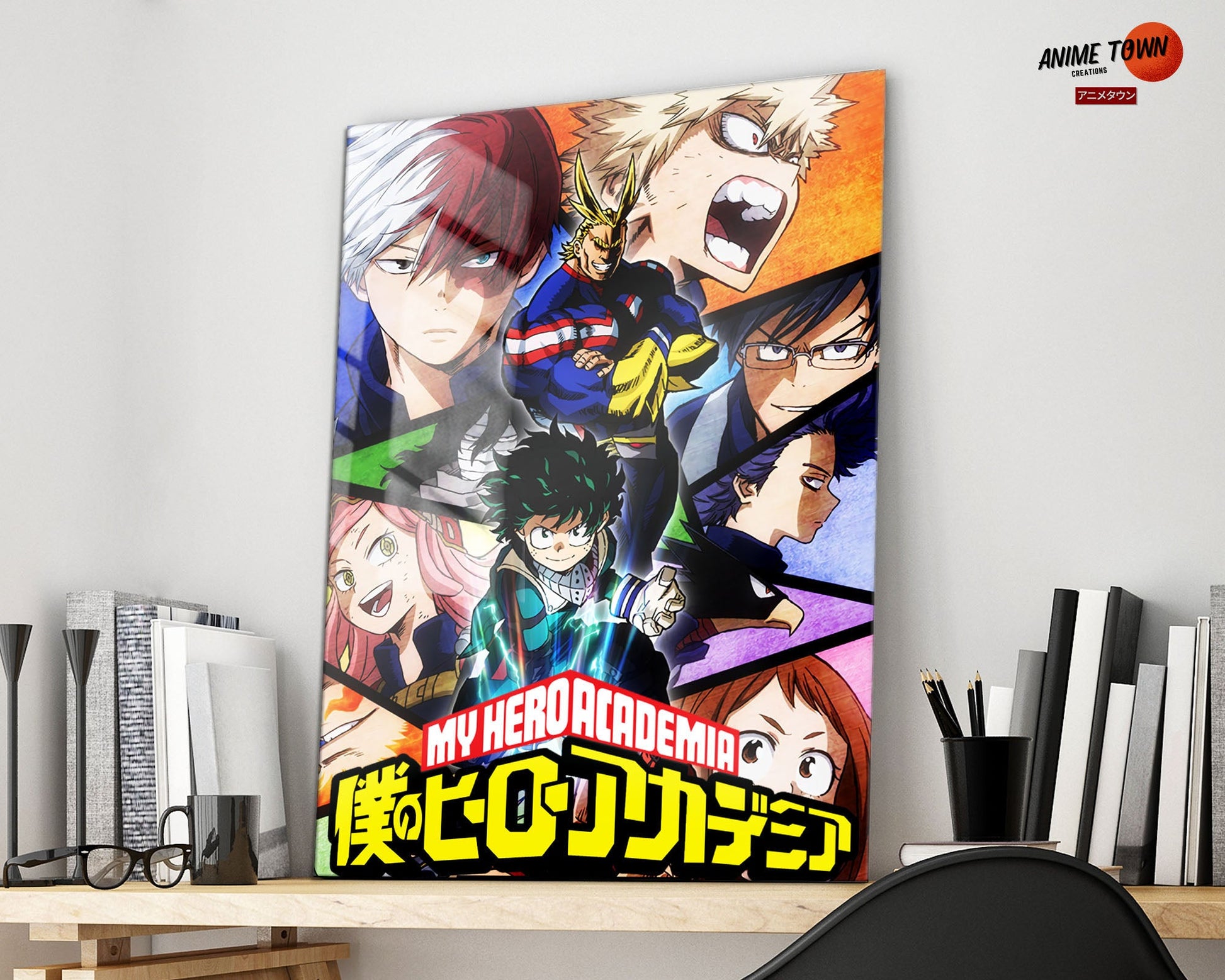 Anime Town Creations Metal Poster My Hero Academia Panels 16" x 24" Home Goods - Anime My Hero Academia Metal Poster