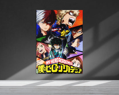 Anime Town Creations Metal Poster My Hero Academia Panels 5" x 7" Home Goods - Anime My Hero Academia Metal Poster