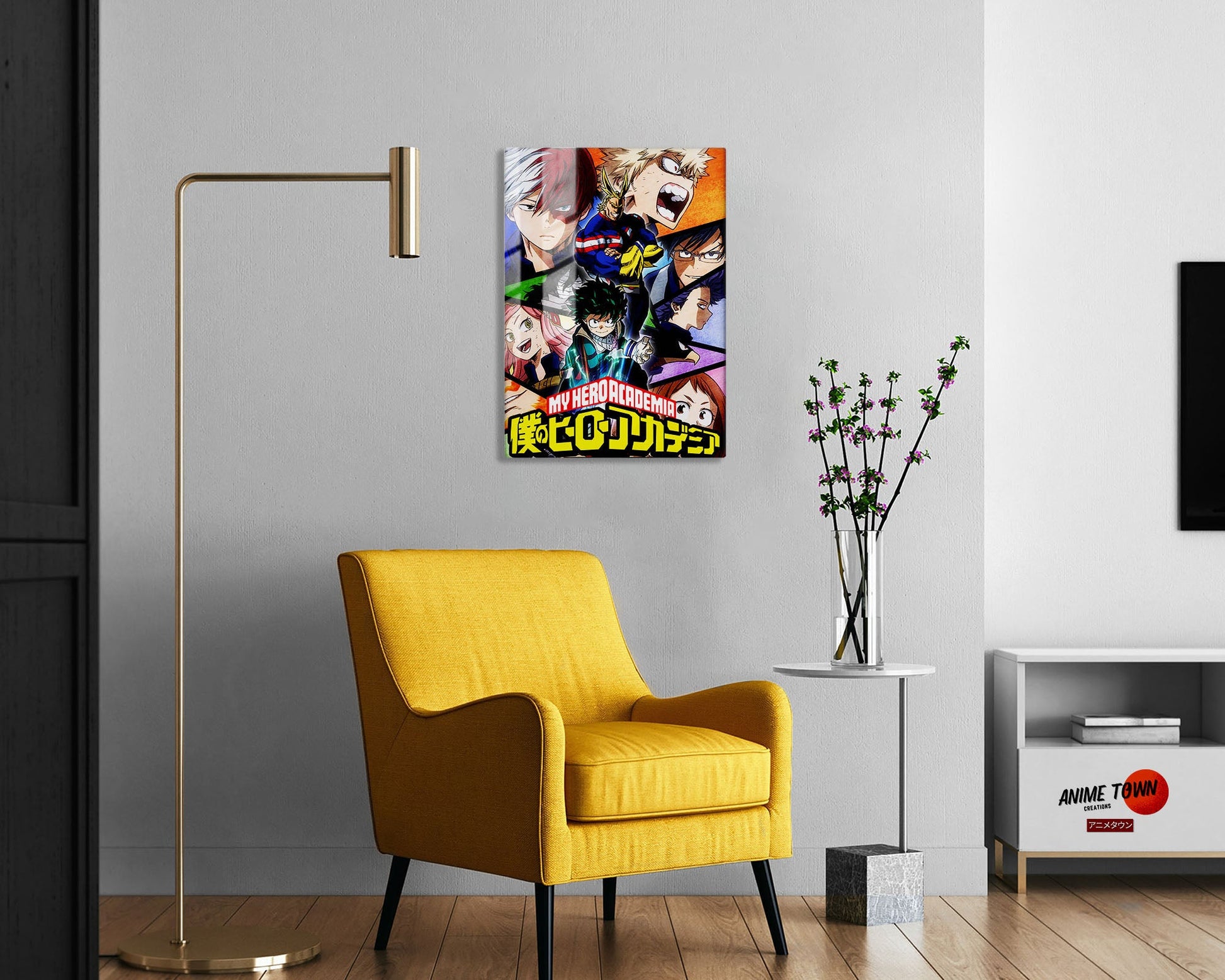 Anime Town Creations Metal Poster My Hero Academia Panels 5" x 7" Home Goods - Anime My Hero Academia Metal Poster