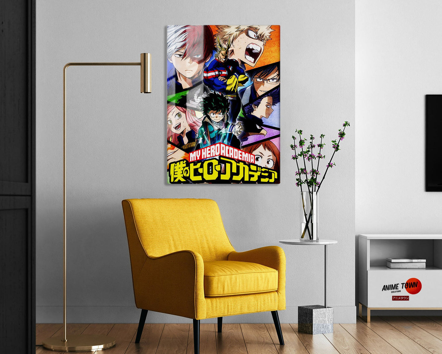 Anime Town Creations Metal Poster My Hero Academia Panels 5" x 7" Home Goods - Anime My Hero Academia Metal Poster