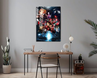 Anime Town Creations Metal Poster Demon Slayer Mugen Train Textless 24" x 36" Home Goods - Anime Demon Slayer Metal Poster