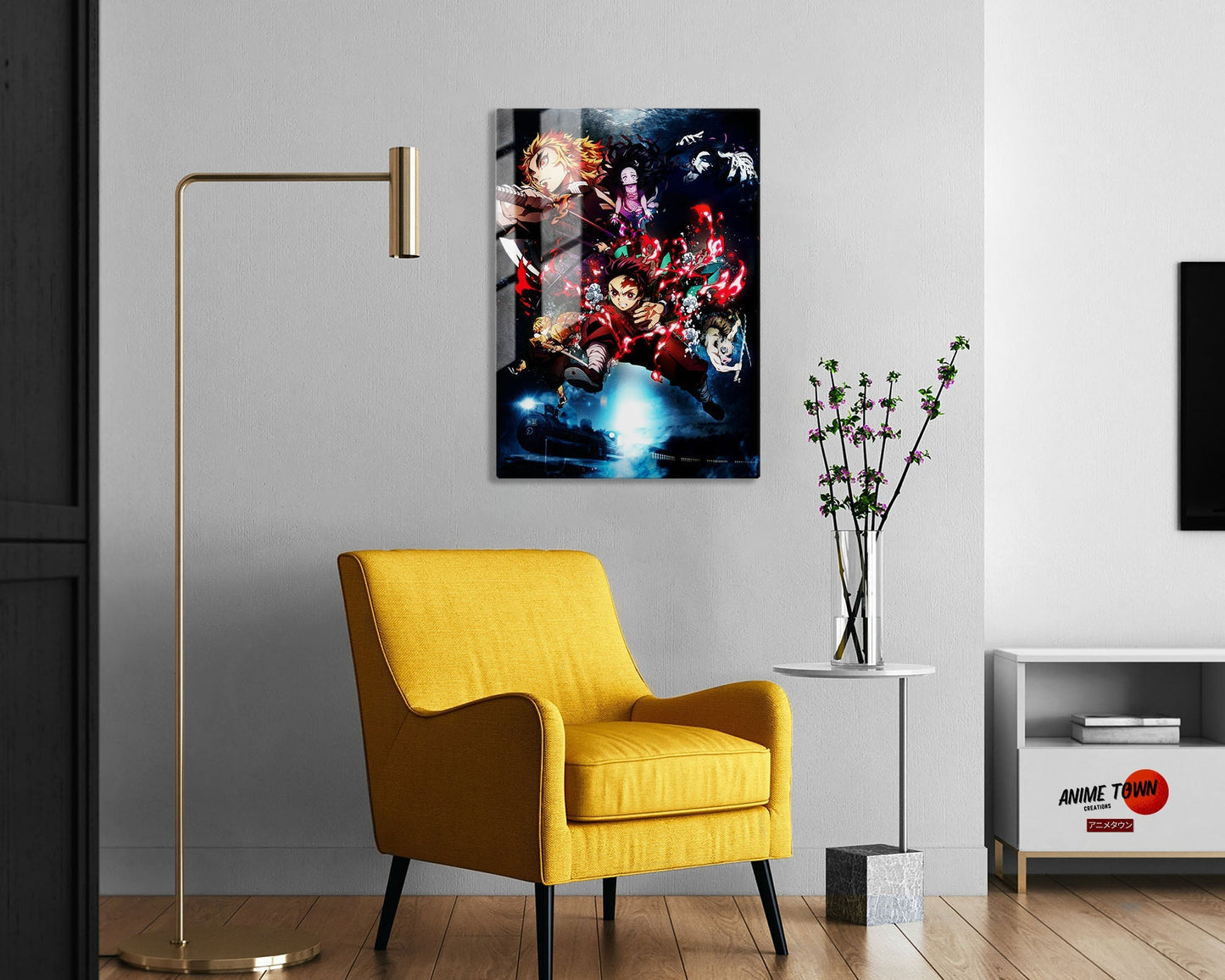 Demon Slayer Mugen Train Textless Metal Poster
