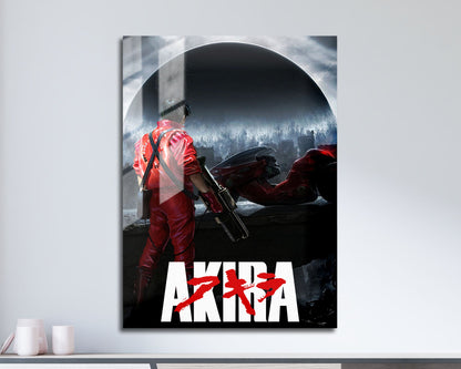 Anime Town Creations Metal Poster Akira Dystopian Black 11" x 17" Home Goods - Anime Akira Metal Poster