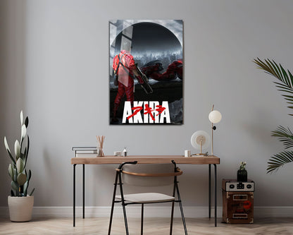 Anime Town Creations Metal Poster Akira Dystopian Black 24" x 36" Home Goods - Anime Akira Metal Poster