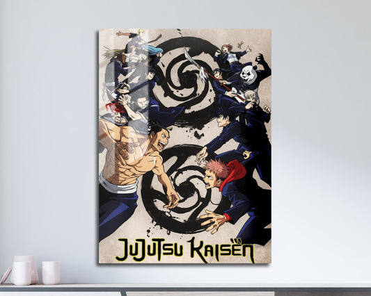Anime Town Creations Metal Poster Jujutsu Kaisen Tokyo vs Kyoto 11" x 17" Home Goods - Anime Jujutsu Kaisen Metal Poster