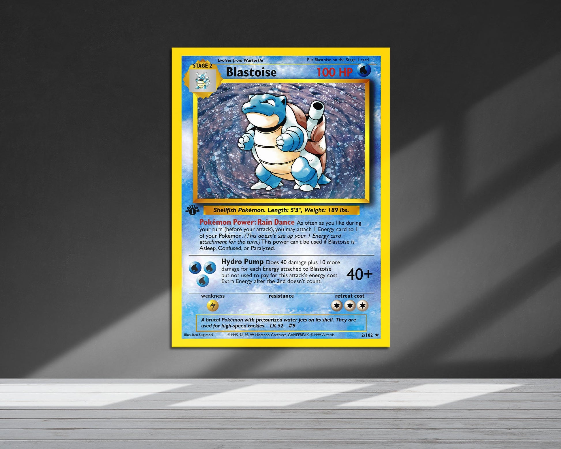 blastoise card pokemon Pokemon Blastoise Card Metal Poster Metal Poster – Anime Town Creations