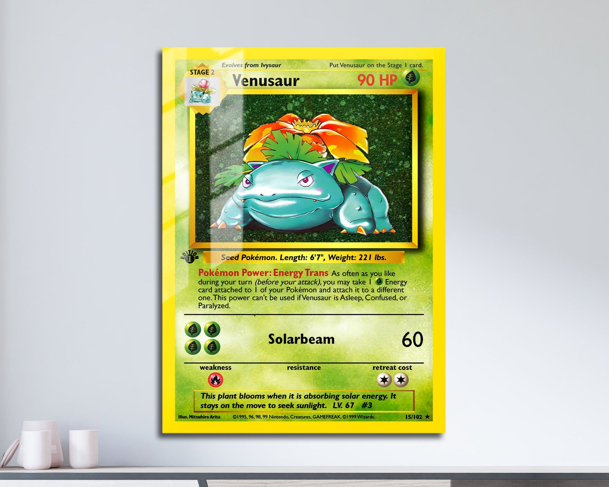 Pokemon Venusaur Card Metal Poster Metal Poster Anime Town Creations Pokemon Venusaur Card Metal Poster Metal Poster Anime Town Creations