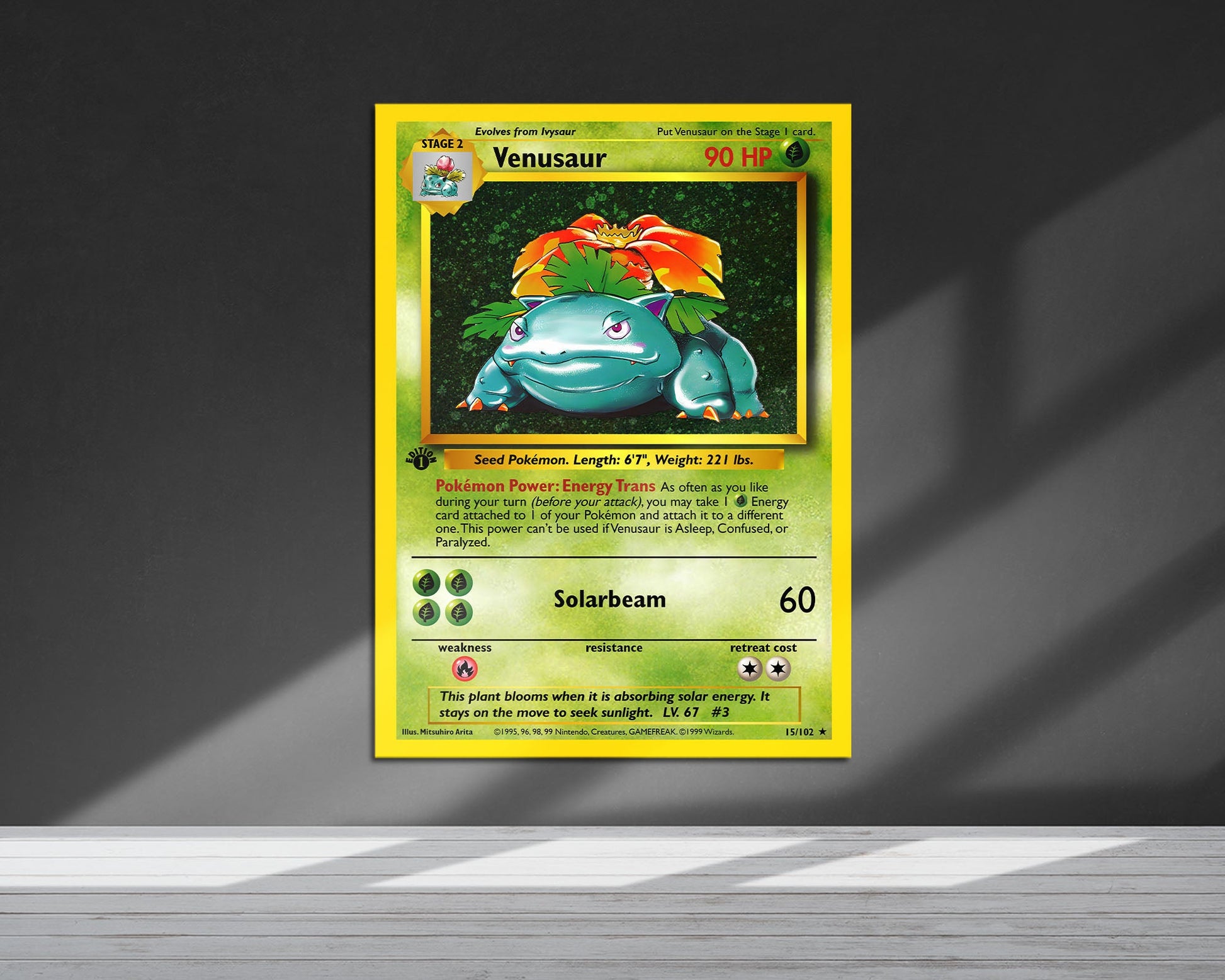 Pokemon Venusaur Card Metal Poster Metal Poster Anime Town Creations Pokemon Venusaur Card Metal Poster Metal Poster Anime Town Creations