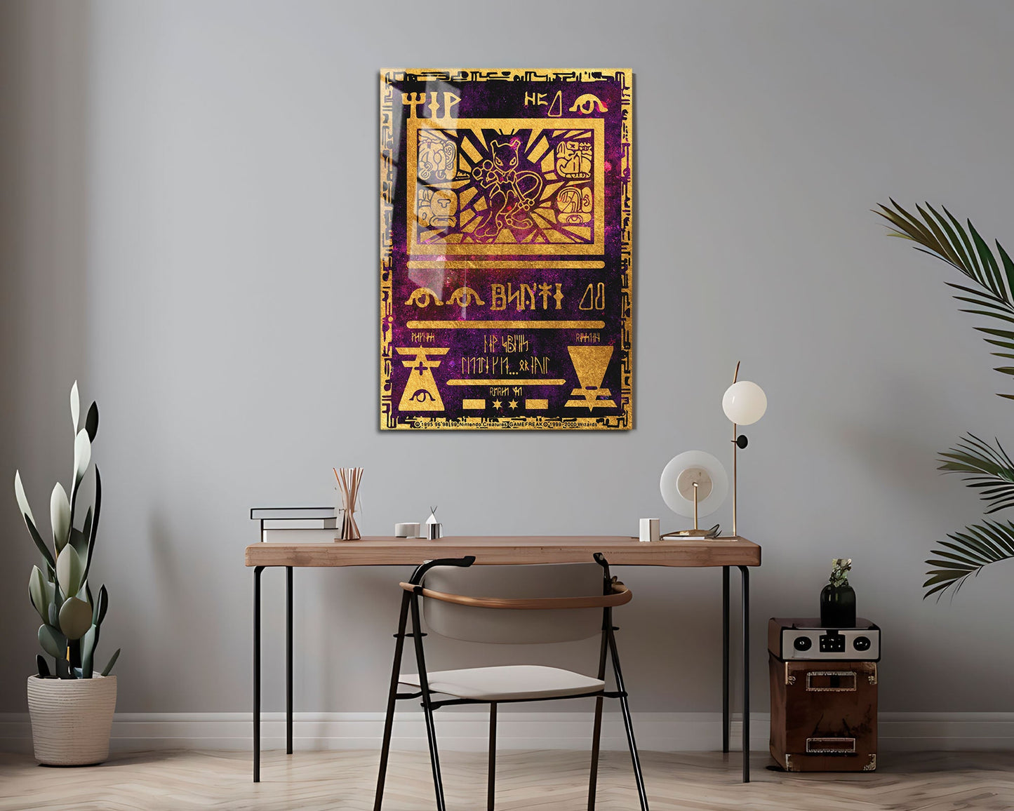 Anime Town Creations Metal Poster Pokemon Ancient Mewtwo Card 16" x 24" Home Goods - Anime Pokemon Metal Poster