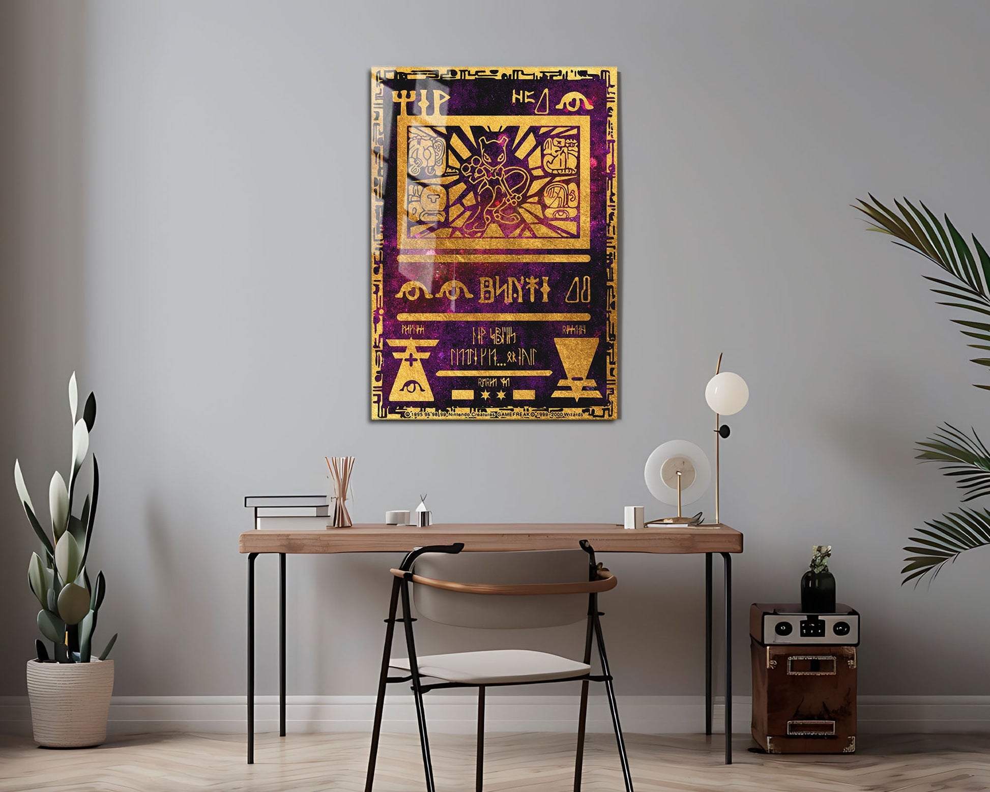 Anime Town Creations Metal Poster Pokemon Ancient Mewtwo Card 16" x 24" Home Goods - Anime Pokemon Metal Poster