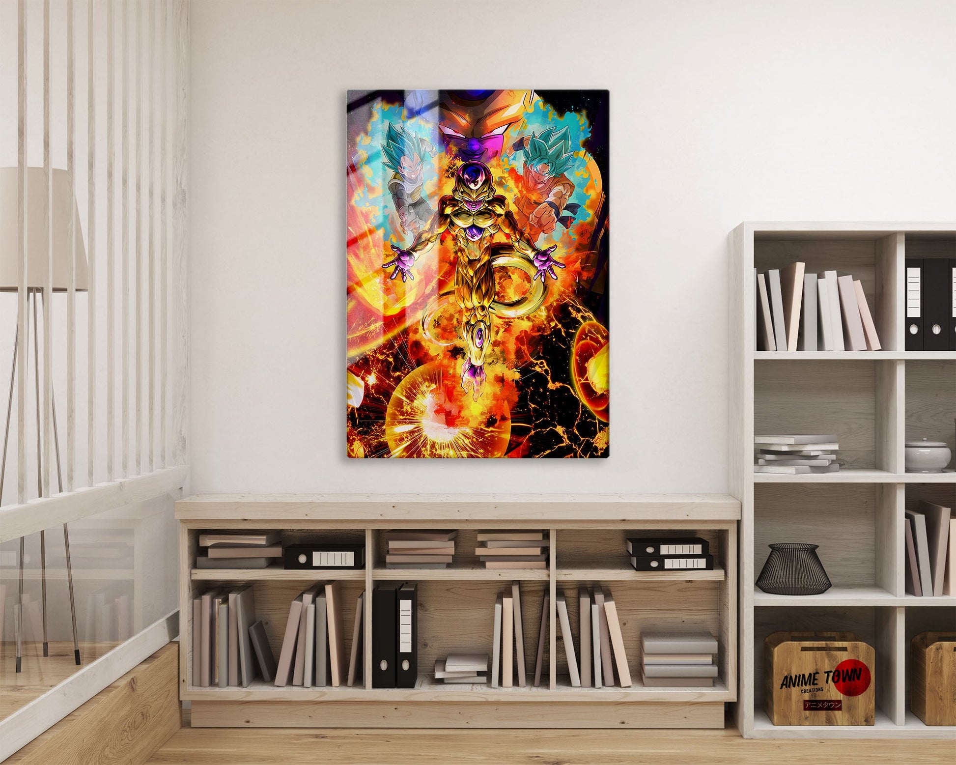 Anime Town Creations Metal Poster Dragon Ball Golden Frieza 16" x 24" Home Goods - Anime Dragon Ball Metal Poster