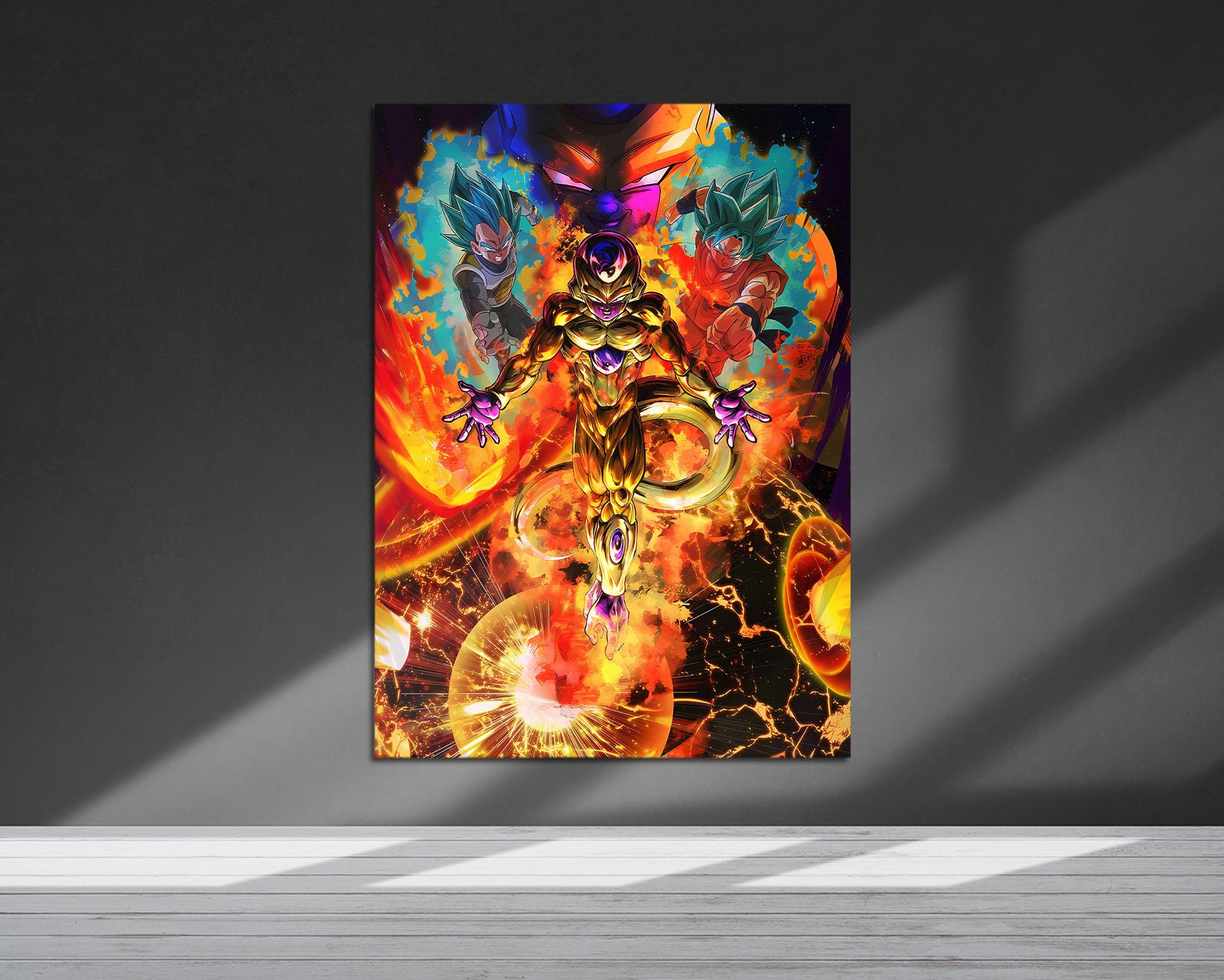 Anime Town Creations Metal Poster Dragon Ball Golden Frieza 24" x 36" Home Goods - Anime Dragon Ball Metal Poster