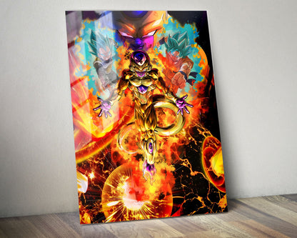 Anime Town Creations Metal Poster Dragon Ball Golden Frieza 24" x 36" Home Goods - Anime Dragon Ball Metal Poster