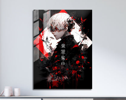 Anime Town Creations Metal Poster Tokyo Ghoul Ken Kaneki Red 11" x 17" Home Goods - Anime Tokyo Ghoul Metal Poster