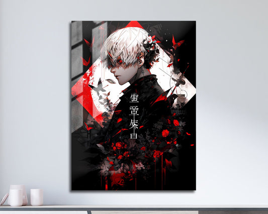 Anime Town Creations Metal Poster Tokyo Ghoul Ken Kaneki Red 11" x 17" Home Goods - Anime Tokyo Ghoul Metal Poster