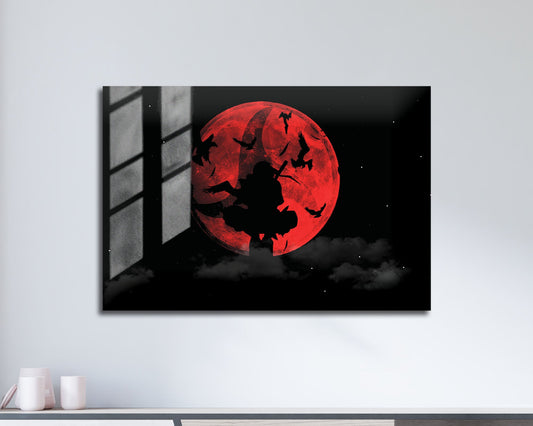 Anime Town Creations Metal Poster Landscape Itachi Tsukuyomi 17" x 11" Home Goods - Anime Naruto Metal Poster