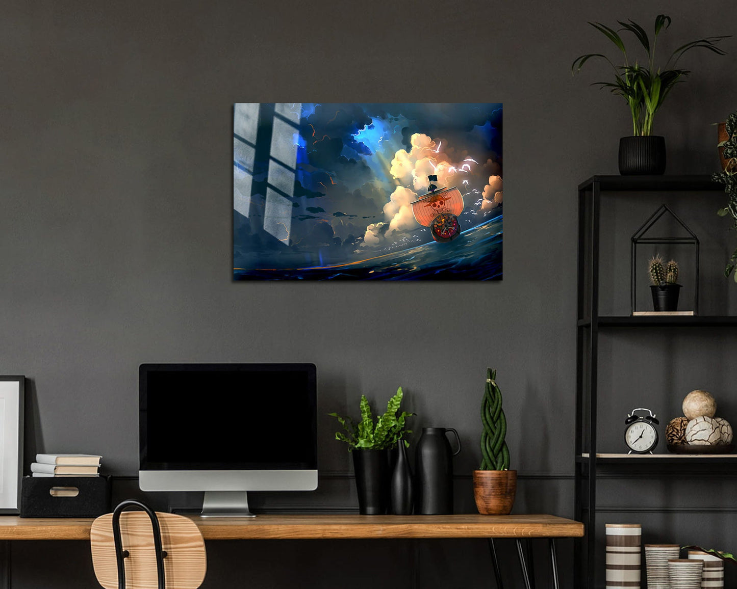 Anime Town Creations Metal Poster Landscape One Piece Thousand Sunny 24" x 16" Home Goods - Anime One Piece Metal Poster