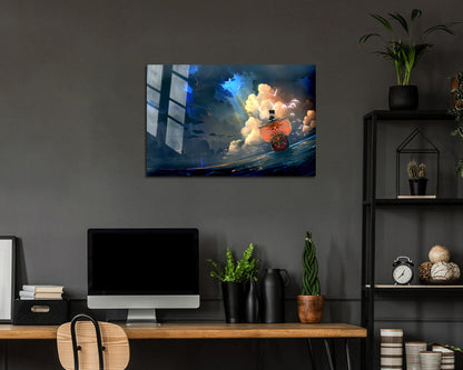 Anime Town Creations Metal Poster Landscape One Piece Thousand Sunny 24" x 16" Home Goods - Anime One Piece Metal Poster