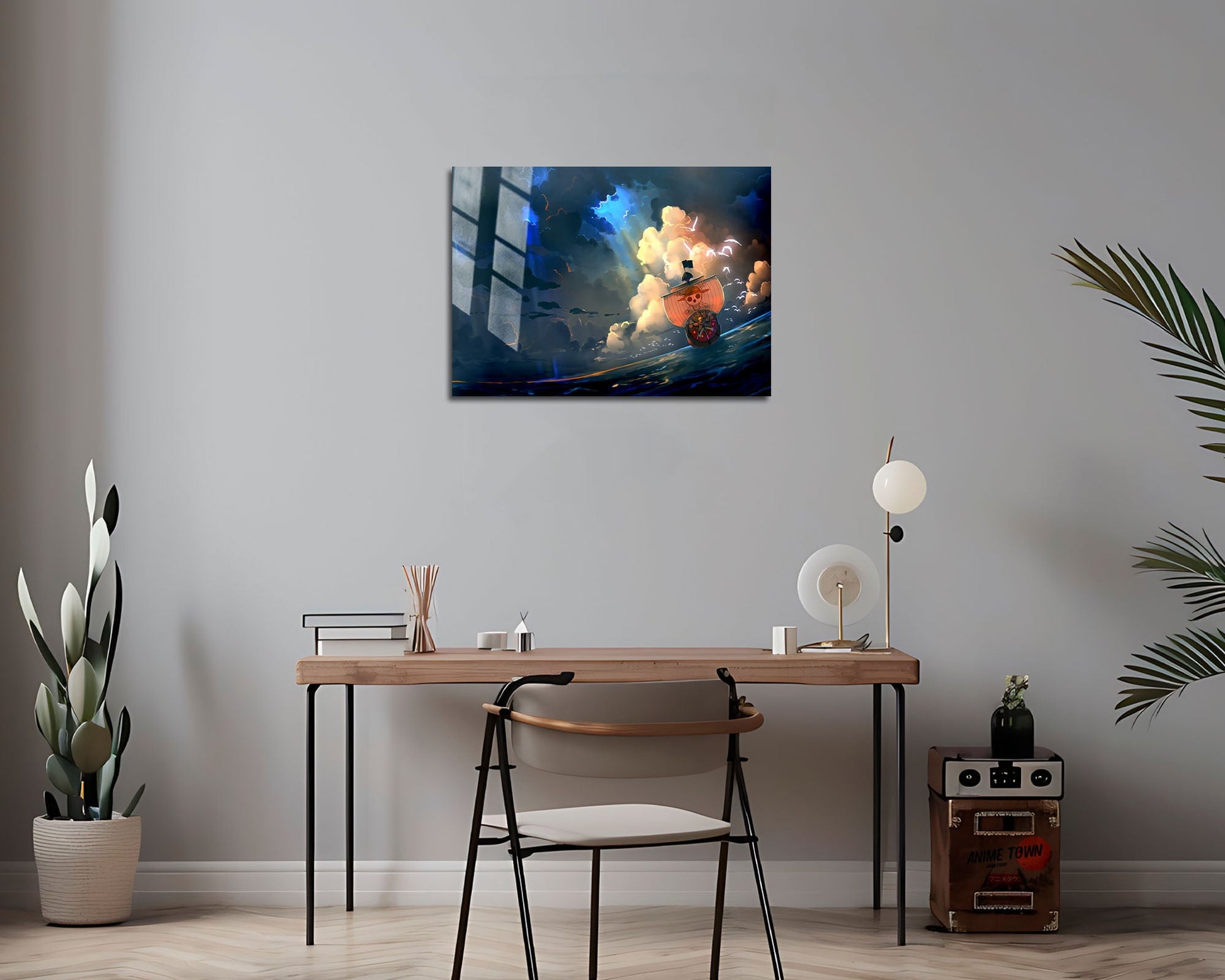 Anime Town Creations Metal Poster Landscape One Piece Thousand Sunny 7" x 5" Home Goods - Anime One Piece Metal Poster