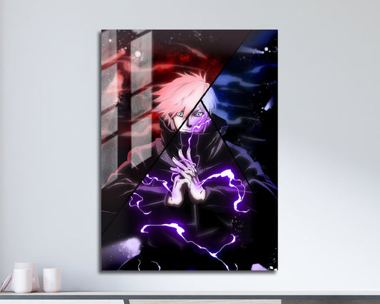 Anime Town Creations Metal Poster Jujutsu Kaisen Gojo Purple Conversion 11" x 17" Home Goods - Anime Jujutsu Kaisen Metal Poster