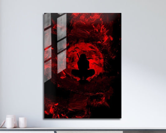Anime Town Creations Metal Poster Red Uchiha Itachi Genjutsu 11" x 17" Home Goods - Anime Naruto Metal Poster