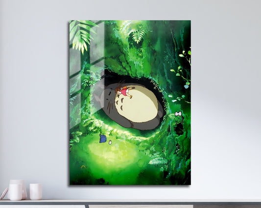 Anime Town Creations Metal Poster Totoro Forest 11" x 17" Home Goods - Anime My Neighbour Totoro Metal Poster