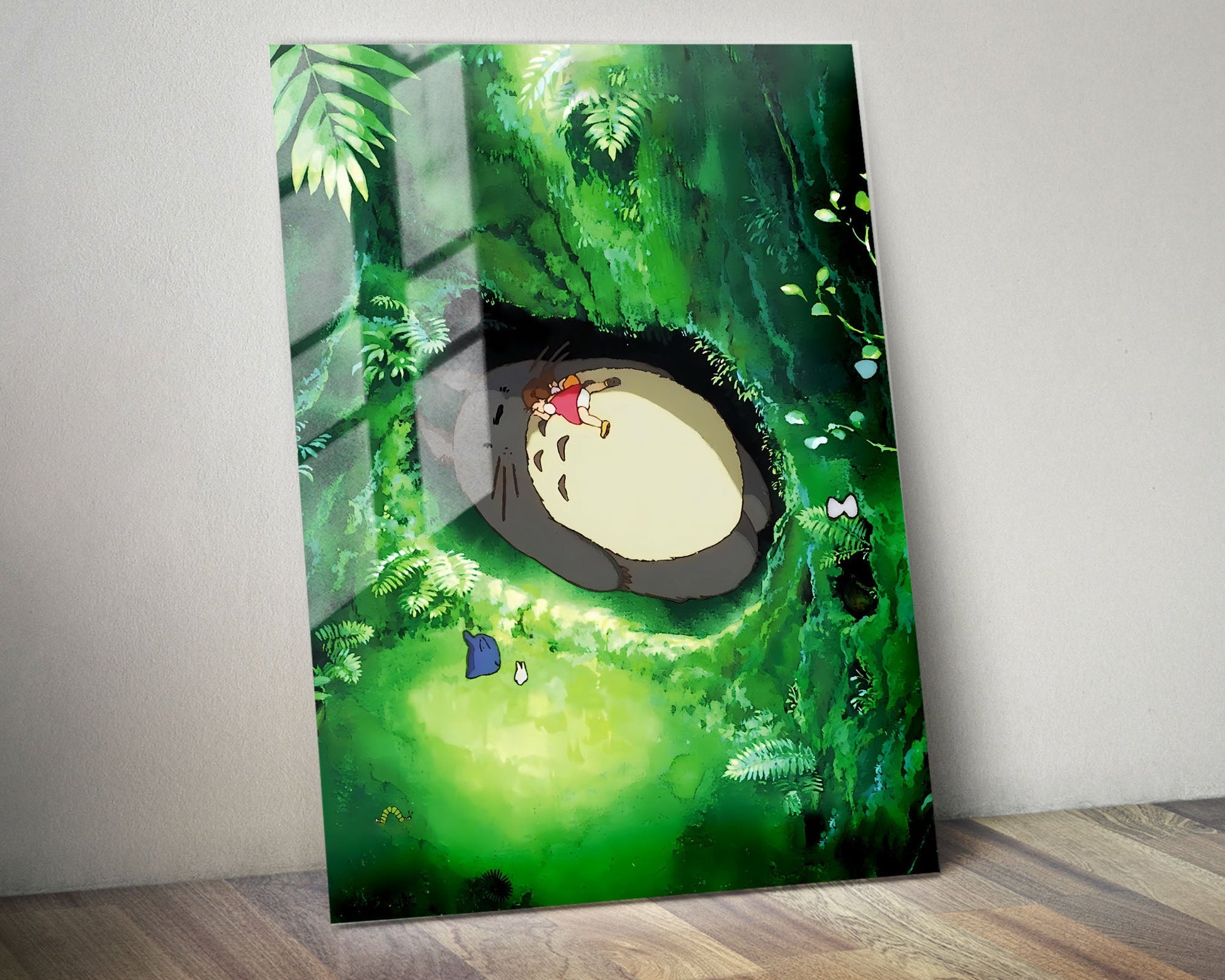 Anime Town Creations Metal Poster Totoro Forest 24" x 36" Home Goods - Anime My Neighbour Totoro Metal Poster