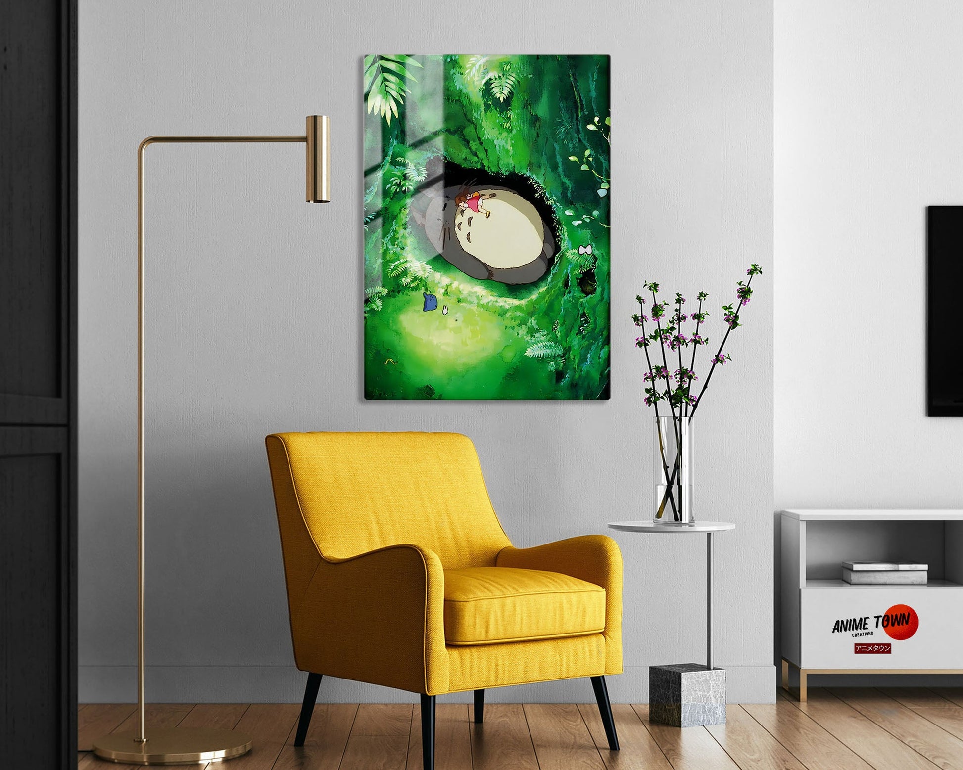 Anime Town Creations Metal Poster Totoro Forest 5" x 7" Home Goods - Anime My Neighbour Totoro Metal Poster