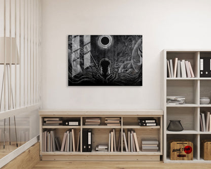 Anime Town Creations Metal Poster Landscape Beserk Black and White 24" x 16" Home Goods - Anime Berserk Metal Poster