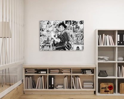 Anime Town Creations Metal Poster Landscape One Piece Luffy Manga 24" x 16" Home Goods - Anime One Piece Metal Poster