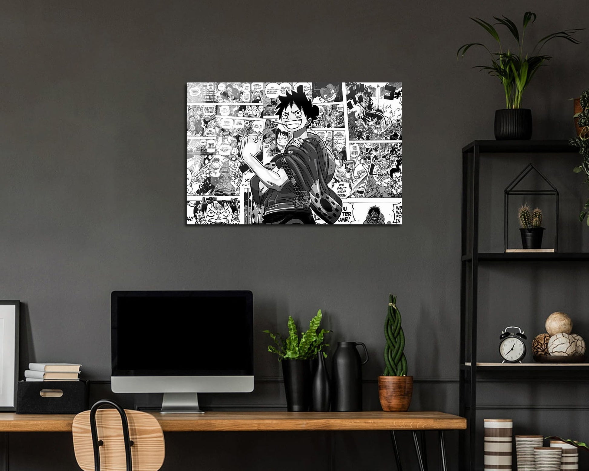 Anime Town Creations Metal Poster Landscape One Piece Luffy Manga 24" x 16" Home Goods - Anime One Piece Metal Poster