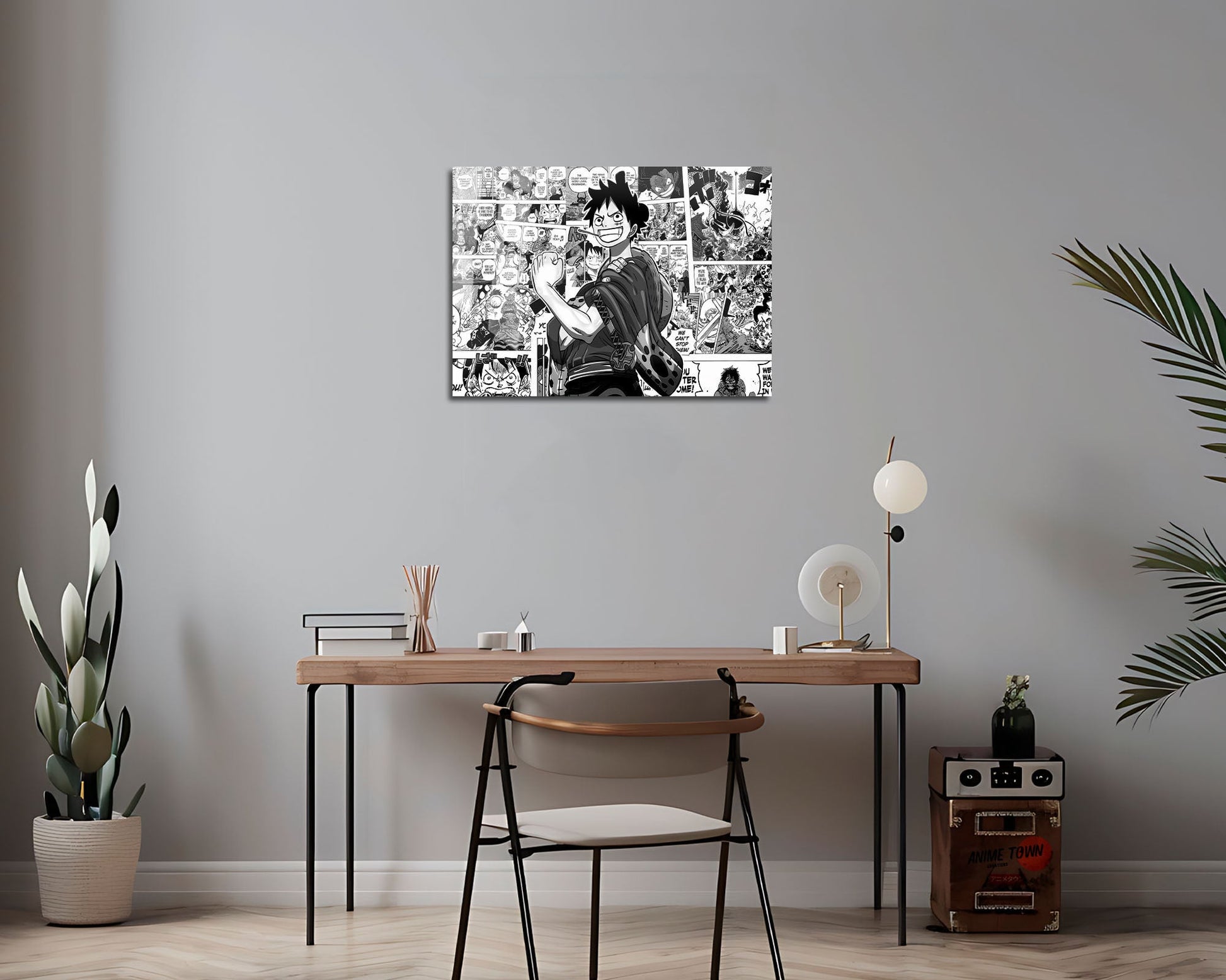 Anime Town Creations Metal Poster Landscape One Piece Luffy Manga 7" x 5" Home Goods - Anime One Piece Metal Poster