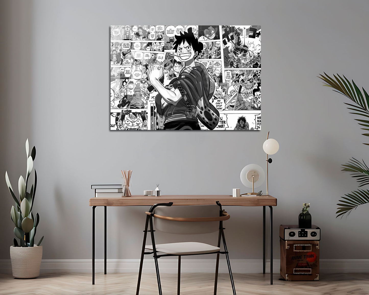 Anime Town Creations Metal Poster Landscape One Piece Luffy Manga 7" x 5" Home Goods - Anime One Piece Metal Poster