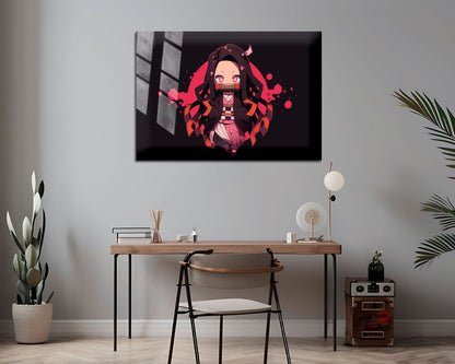Demon Slayer Nezuko Kamado Chibi Metal Poster
